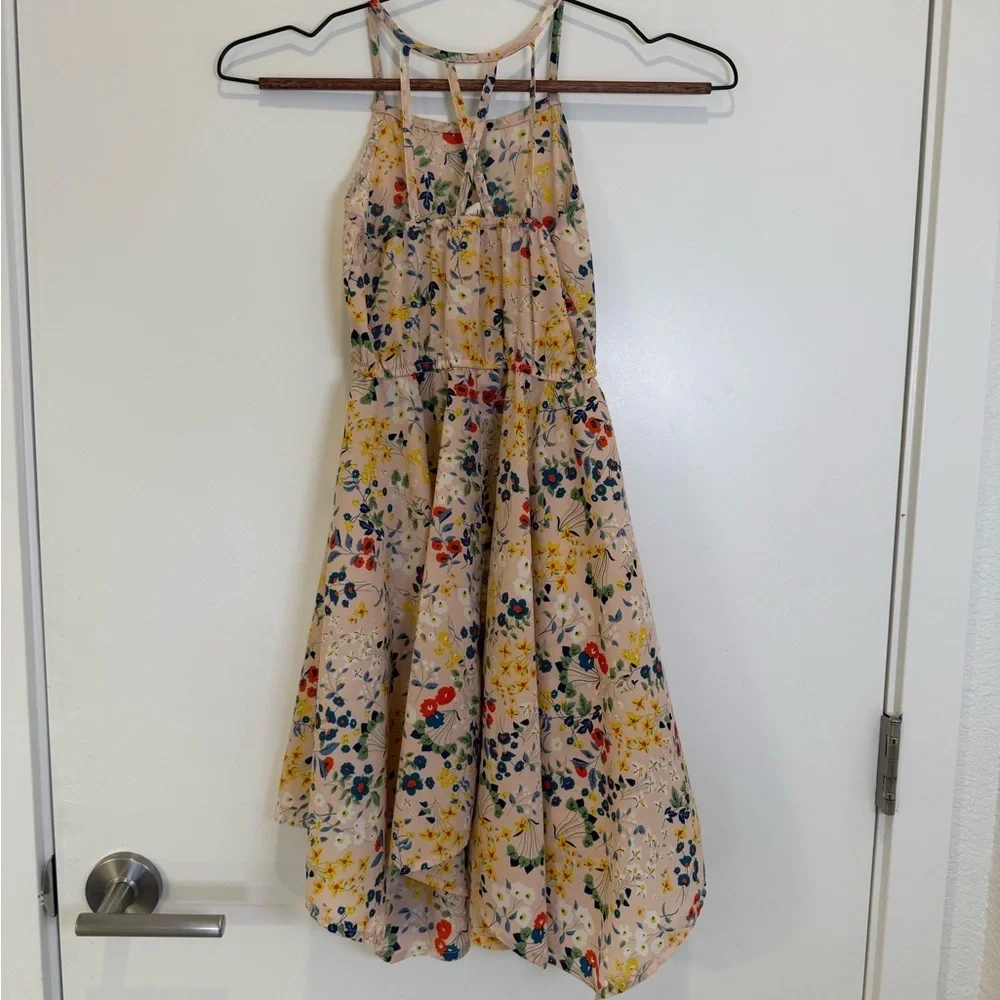 Hayden Girls Multicolor Floral Farmhouse Prairie Dress